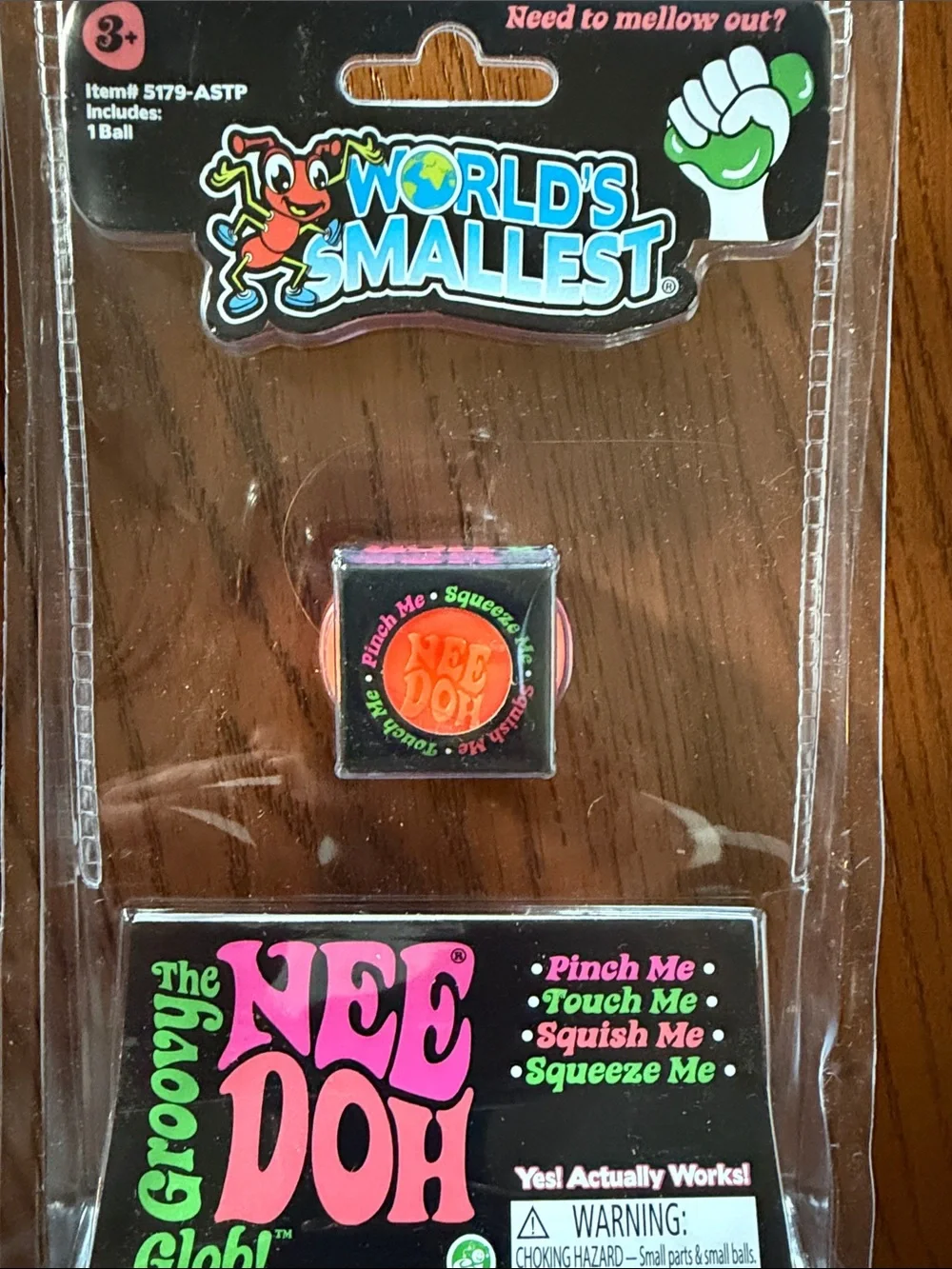 World's Smallest Groovy Nee Doh Mini Stress Ball - Squishy Toy by Schylling